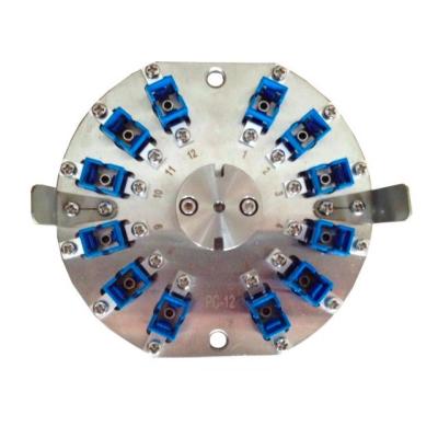 Center Pressure Round SC PC Fiber Polishing Disc Jig 12 Connectors