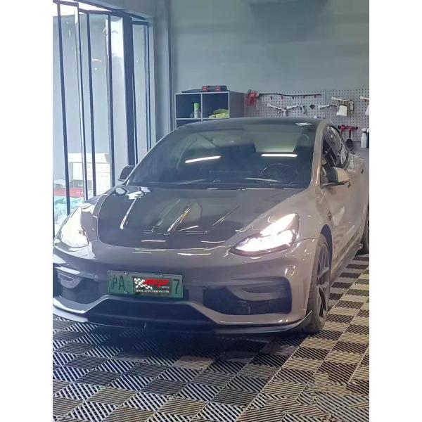 FPR 2019 Spoiler For Tesla Model 3 Body Kit 2022 ACP Style Front And Rear Bumper