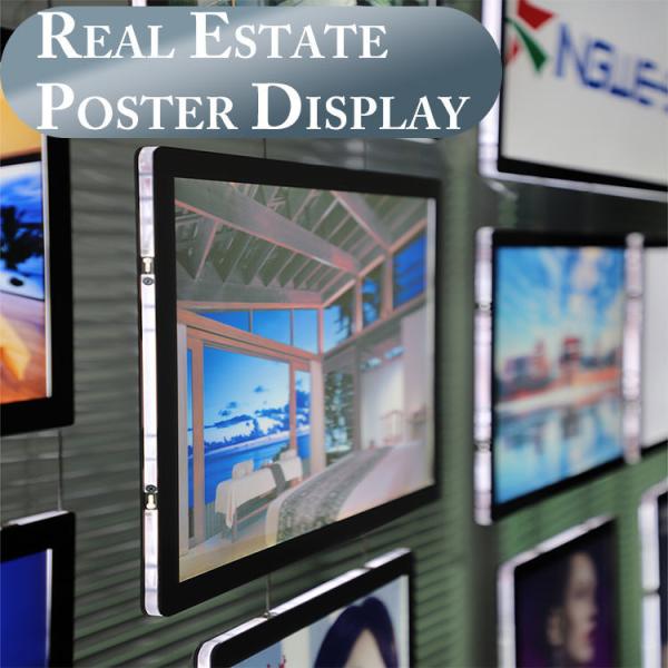 A3 A4 Acrylic Picture Photo Frame LED Display Light Box Estate Sign Hanging Advertising LED Display
