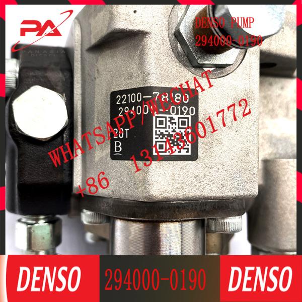 A injeção diesel da bomba 294000-0190 da injeção bombeia 22100-78180 para a bomba de combustível comum do trilho de Toyota