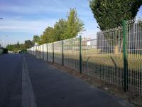 Alambre soldado con autógena curvado de doblez Mesh Fence Panel Hot Galvanized de 3d V verde