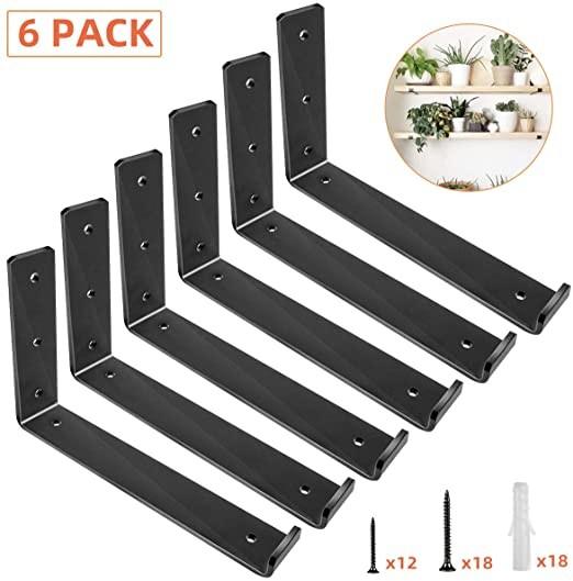 Decoração industrial padrão Ferro J Gancho Brackets Parede Angel Corner L Bracket com lábio