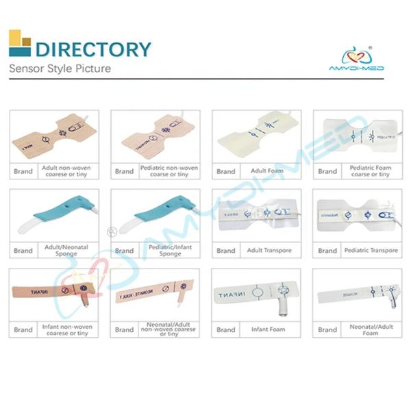 DB9-7P Plug Style Amydi-med SpO2 Probe Compatible for Nellcor Neonatal Adult Medaplast Disposable Sensor in Grey Cable