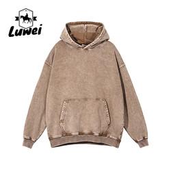 Crop Top Heavyweight Cotton Hoodie Long Sleeve Plain Oversized Sweatshirts