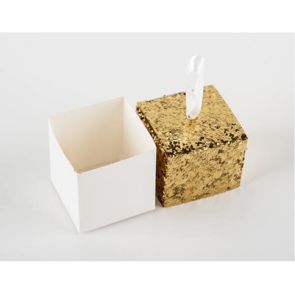 Gold Silver Glitter Gift Box Wholesale Glitter Surprise Box with Ribbon