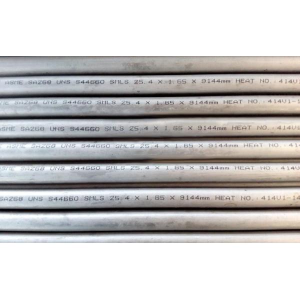 ASTM A268 Super Ferritic UNS S44660 Stainless Seamless Steel Tubes / Pipes
