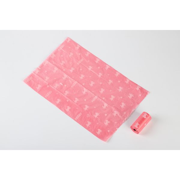 Biodegradable Doggy Bags Eco Friendly Ink And High Tensile Strength For Pet Waste Cleanup