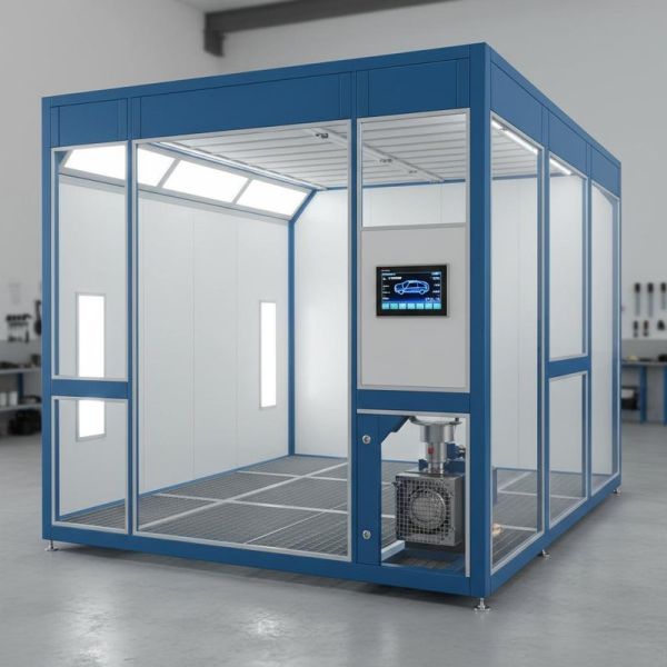 G10 Diesel Burner Car Spray Booth with Digital Control Panel and 300mm Steel Structure for Automotive Painting