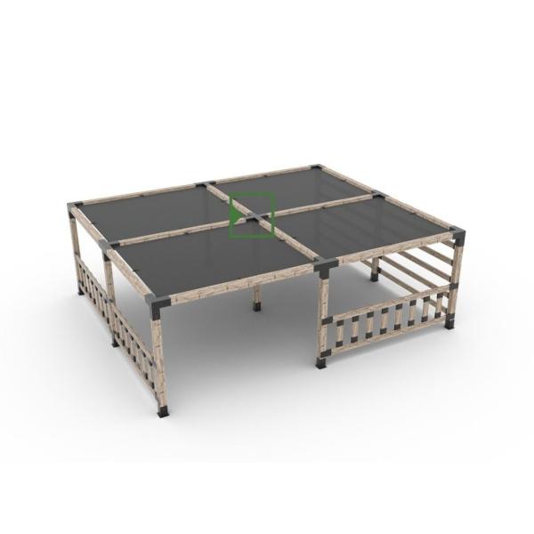 6x6 Free Standing Wood Post Anchors Modular Pergola System for Outdoors Backyard Decor
