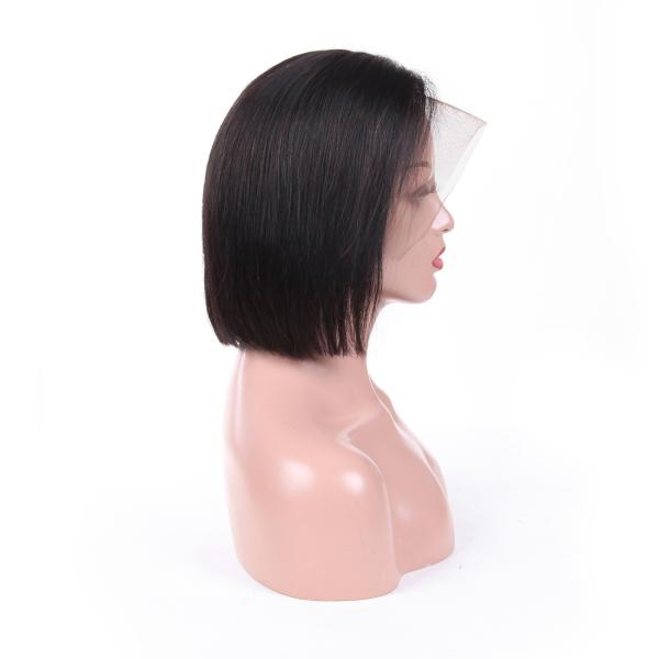 Естественные черные парики шнурка волос девственницы/Пре общипанные человеческие волосы Боб отрезали парики