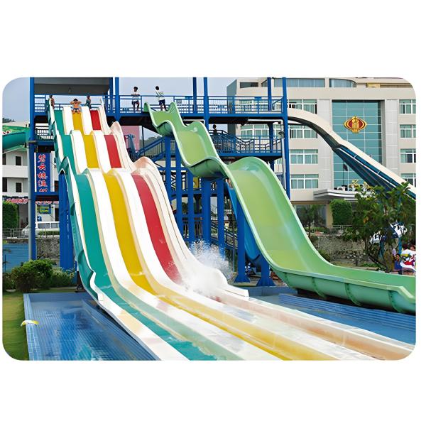 Swimming Pool Fiberglass Water Slide Amusement High Speed Family For Water Park Water Games