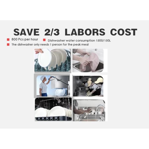 Freestanding Automatic Dishwasher Machine Restaurant Hood Type