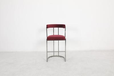 Indoor Fabric Bar Chair With Silver Or Bronze Stud Comfortable 1 Seater