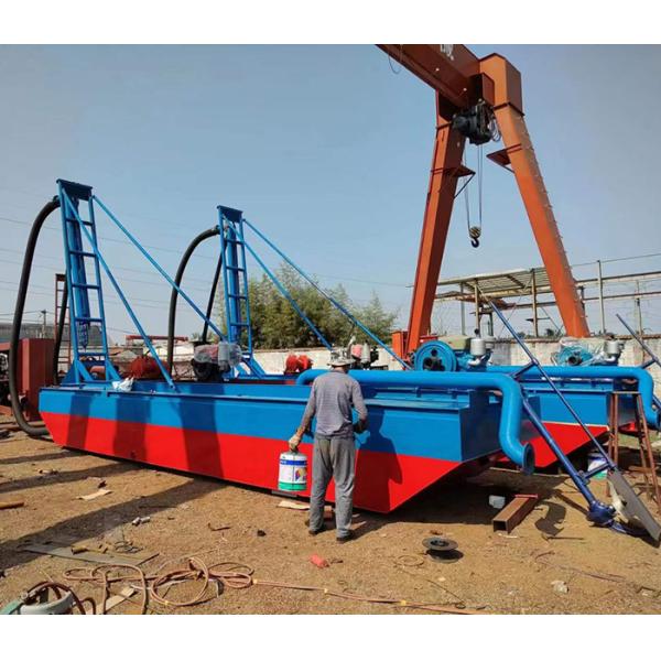 Excavadora de areia de capacidade média de 10 polegadas 1200m3/h com cor vermelha para mineração de areia fluvial