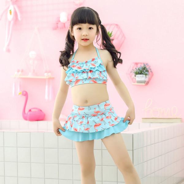 Baby Girls Two Pieces Bikini Set  Swimwear Beach Swimsuit Swimming Suit for Children