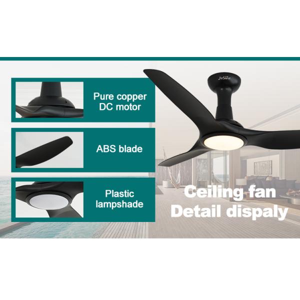ceiling fan 2700K 3000K 5000K Ventilador de teto de plástico acrílico moderno fácil limpeza