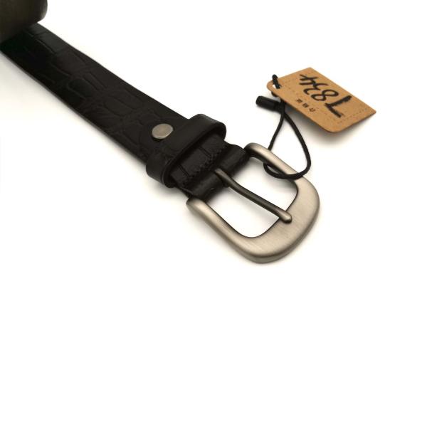 Antiwear Ladies Black Leather Belt , Multiscene Full Grain Cowhide Belt