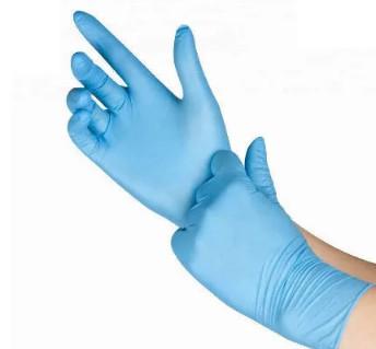 Blue Color Disposable Gloves , Disposable Latex Gloves For Hospital / Laboratory