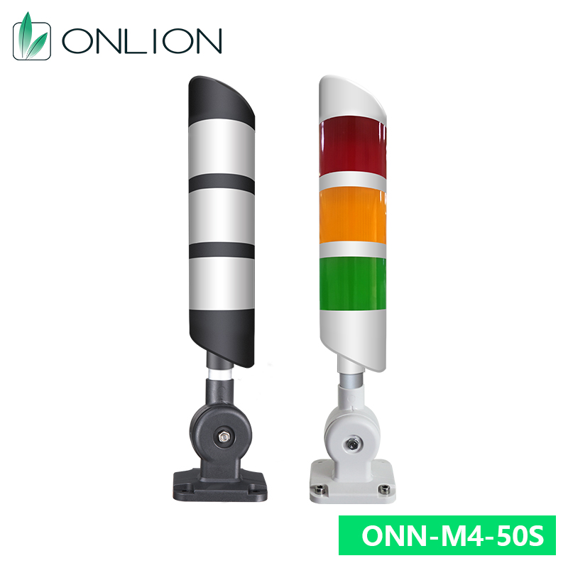 ONN-M4S-B Aluminum Single Layer LED Signal Tower Light With Buzzer 360° Rotatable Base Warning Light For CNC Equipment