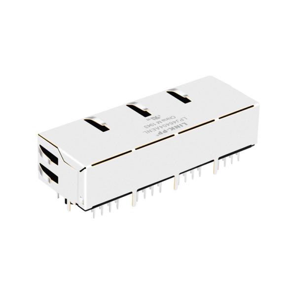 JXD0-4005NL RJ45 Female Connector 1x4 Port 8pin With LED