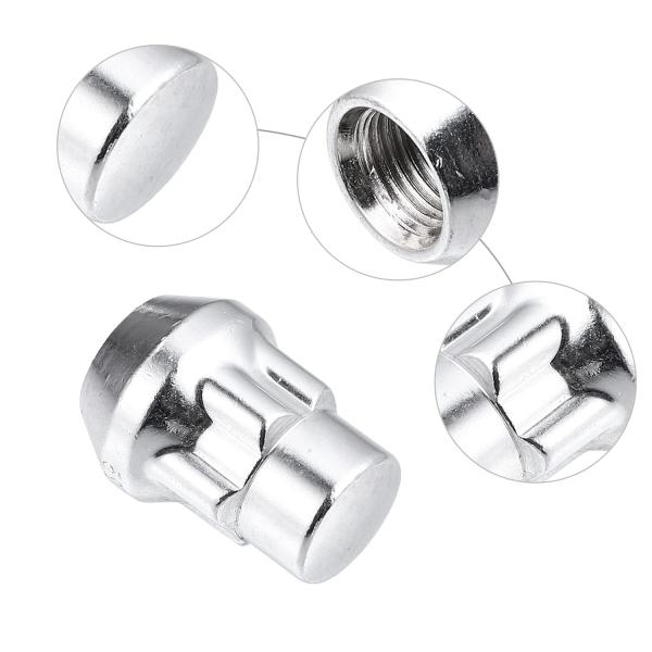 Acier Argent 3802 Car Wheel Lock Nut Set Noix anti-vol 7/16-20 fil fin 10 grade pour le Hyundai Elantra 2007-2018