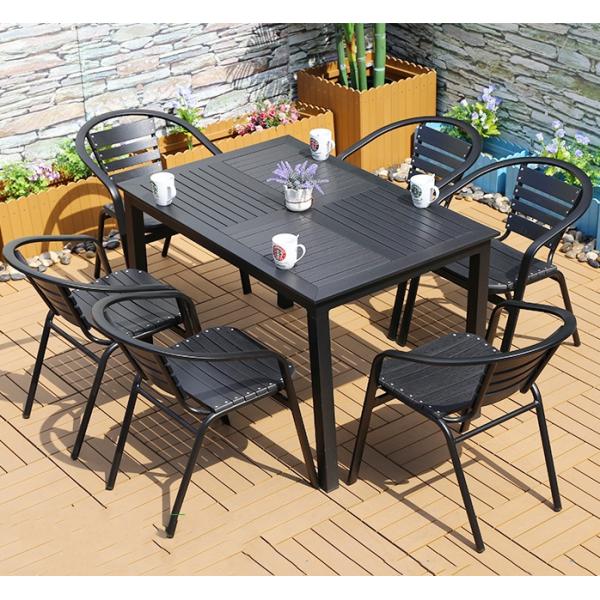 Modern Design Stacking Patio Garden Set with Stackable Outdoor Plastic Dining Chairs