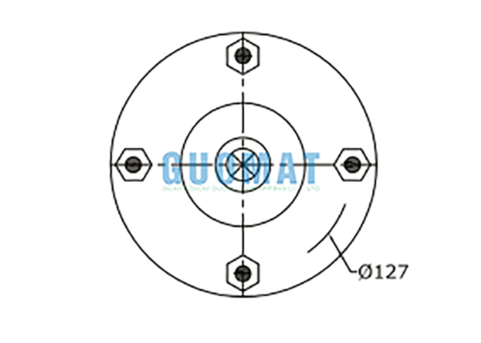 2B-150 Airkraft Pneumatic Air Spring 6''X2 SP1482 Dunlop Air Bellows Assembly