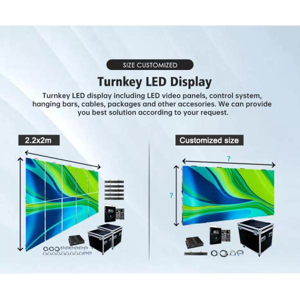 Complete System P2.6 P3.91 Indoor Outdoor Rental LED Wall Panel Waterproof Stage