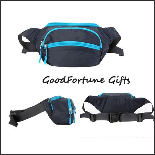 high quantity customed gift cheapest promotional polyester travel sports waist bag