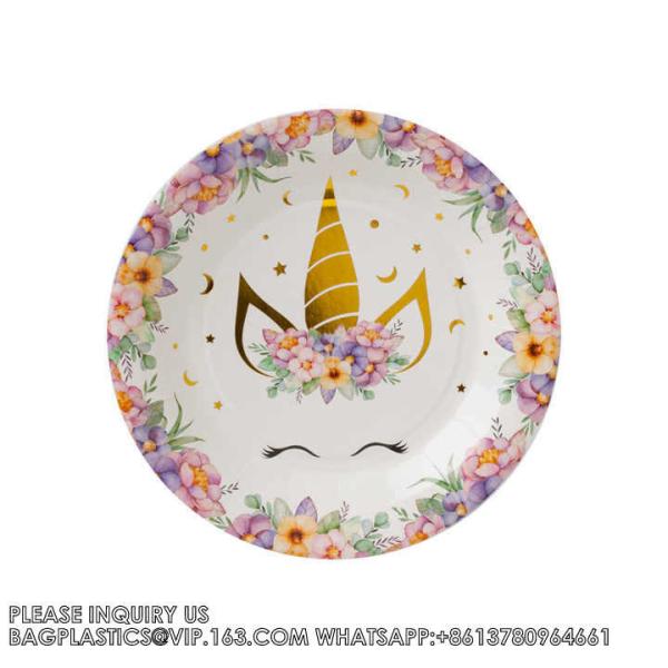 Hot Stamping Unicorn Themed Children'S Birthday Suit Party Supplies Creative Unicorn Party Supplies
