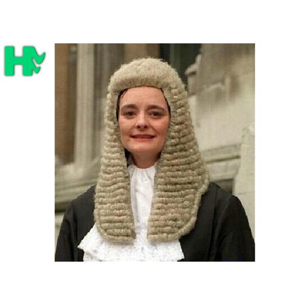 Heat Resistant Synthetic Fiber Short Hair Wigs For White Color Judge Head