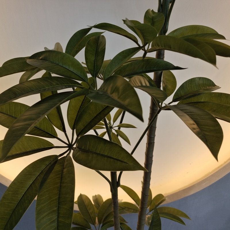 Вибрирующее 150 см Schefflera фальшивое растение с УФ-защитой искусственный папоротник дерево для внутреннего домашнего декора искусственные растения