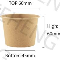 ZH 4 Oz Taças de Papel Kraft Amigáveis ao Meio Ambiente Copas de Molho Kraft