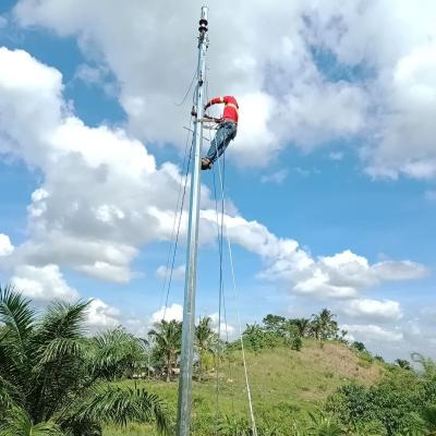35FT Q355B 500KGF Distribution Steel Pole Hot Dip Galvanizing Galvanized Metal Pipe