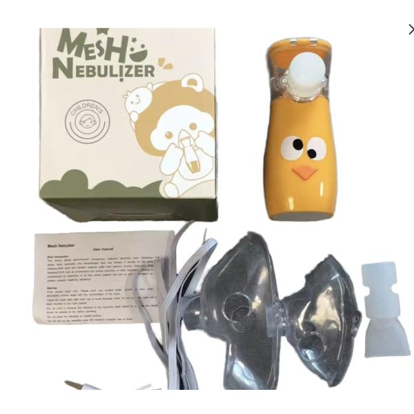 Nebulizador portátil de malla para niños ligero, blanco, azul, verde, para tratamiento respiratorio