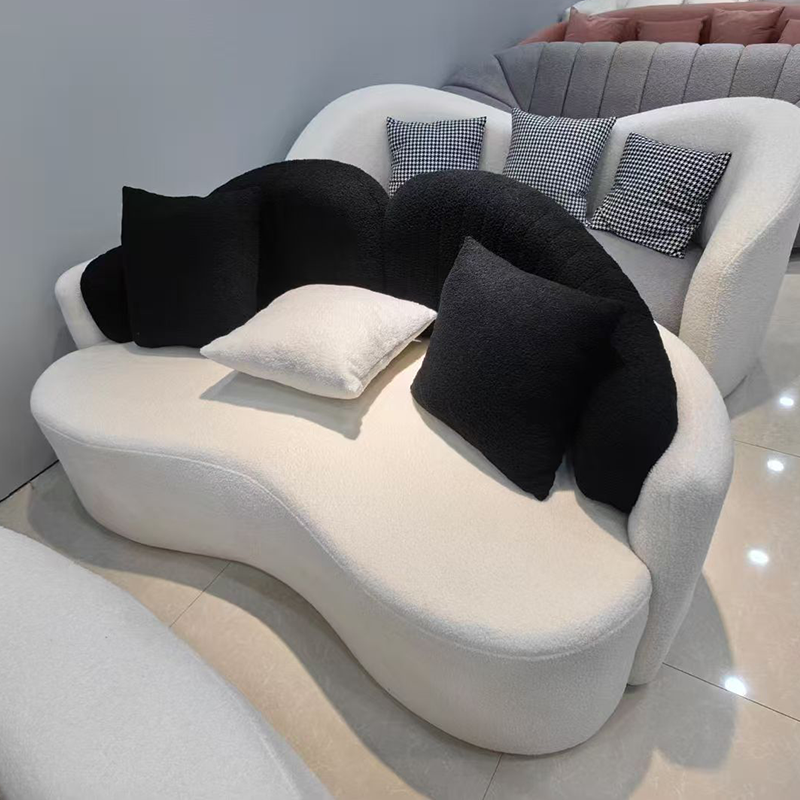 Creative Curved Sofa Set Modern Eco-Friendly Fabric for Villa School Living Room Bedroom Leisure Furniture Comfortable Sponge
