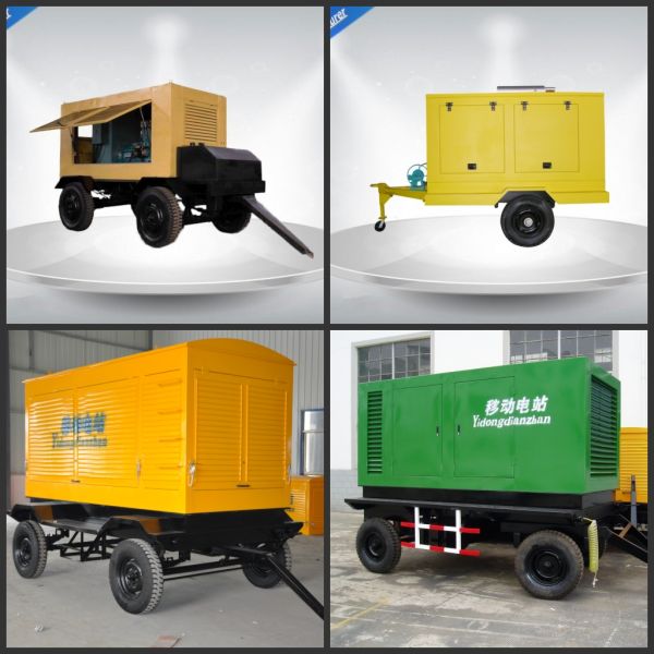 Rental Three Phase Trailer Mounted Generator 4 Wires Self - Excited Control System
