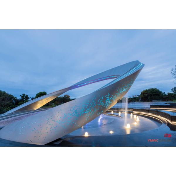 Customized Stainless Steel Sculpture for Urban Space Outdoor Circular Metal Sculpture