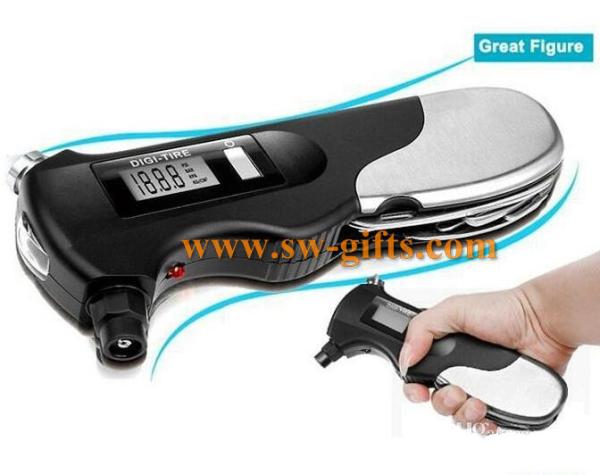 New Digital Auto Car Tire Pressure Gauge Multifunction Emergency Hammer High Quality Diagnostic Tool For Vehicle Bike Mo