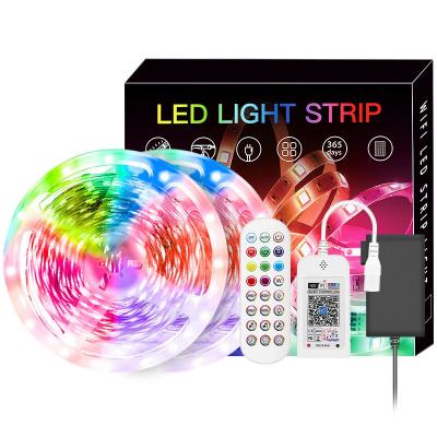 12V 5050 RGB luzes de tira do diodo emissor de luz de 10 medidores com controle de sincronismo IP20 remoto
