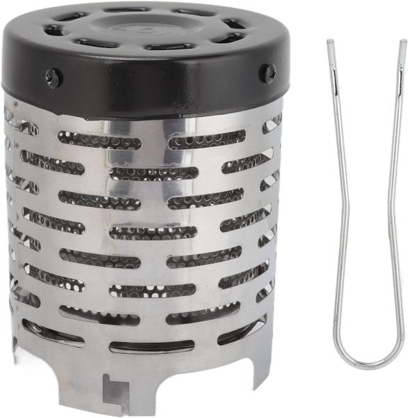 Stainless Steel Camping Heating Stove Cover, Camping Mini Heater Warming Stove Cover for Outdoor Backpacking Hiking