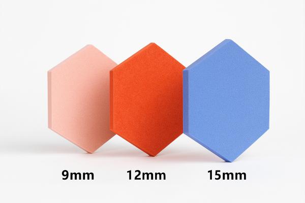 Aesthetic Hexagon Acoustic Panels 30x25cm 12mm Sound Absorption Customized