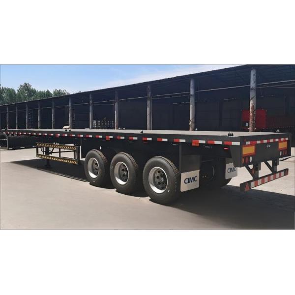 CIMC nuevo 4 Ejes 80-100 toneladas uso para el transporte de equipos pesados maquinaria y cargas de gran tamaño contenedor de cama plana semi-camión remolque