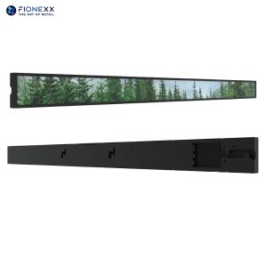 LCD Ultra Wide Shelf Advertising Screen Android Infrared Touch Stretched Bar Type Display for Supermarket Retail Store
