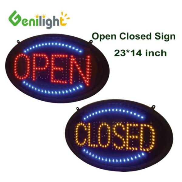 PCB board Front board LED sign with Neon effection/led open closed sign 58*36 Panel Size