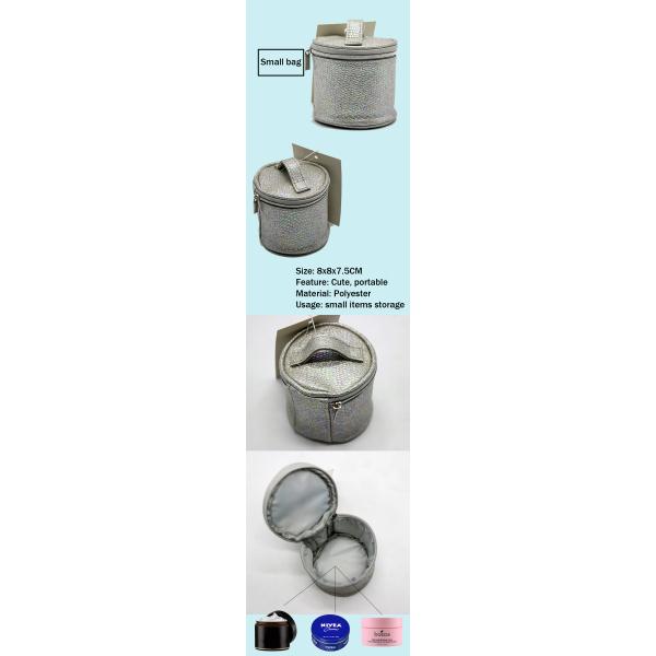 BSCI Polyester Cosmetic Bag 8cm 7.5cm Ladies Make Up Bag