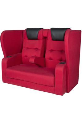 Vip Grade Theatre Couple Seat Foldable Easy Installation Reinforced Frame