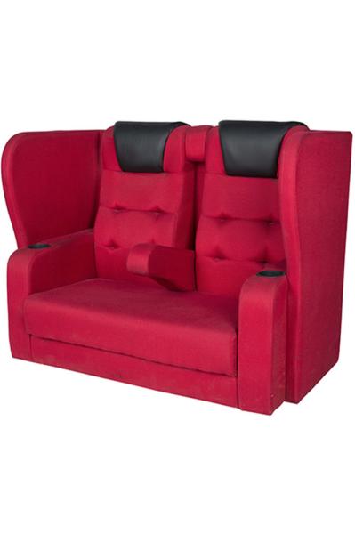 Vip Grade Theatre Couple Seat Foldable Easy Installation Reinforced Frame