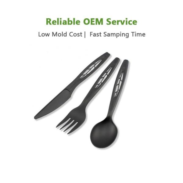 OEM Service 100% PLA Plastic Fully Compostable Quality Disposable Cutlery Biodegradable Spoon Fork Knife Set