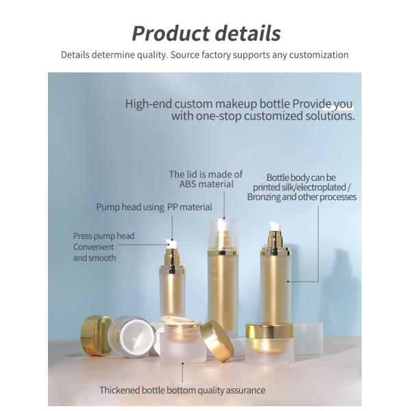 30g 50g Cosmetics Bottle Set Serum Cream Eye Cream Jar 50ml Pressing Toner Water Bottle